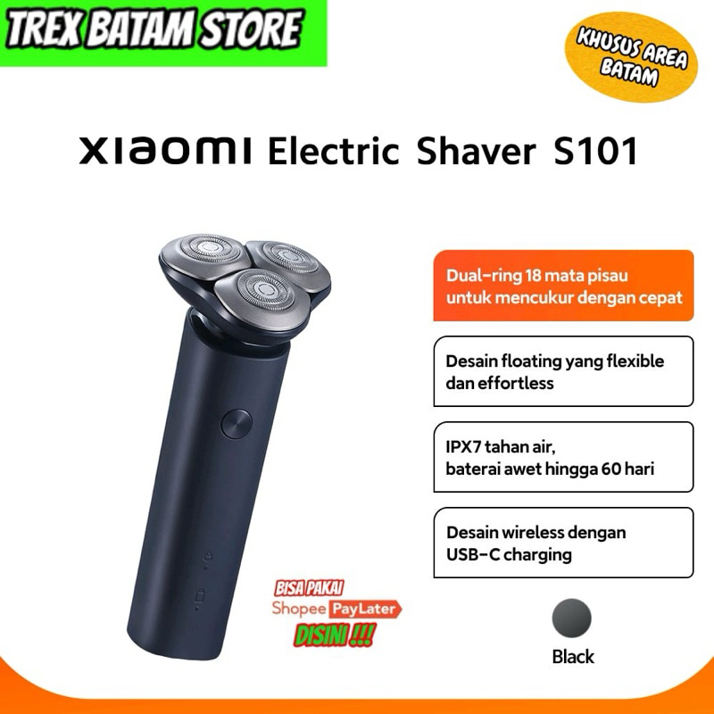 XIAOMI MI ELECTRIC SHAVER S101 PENCUKUR IPX7 TAHAN AIR GARANSI RESMI  [ BATAM ]