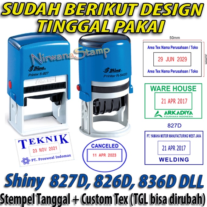 

KODE H1J9 Stempel Shiny S 827D Tanggal Otomatis Custom Text