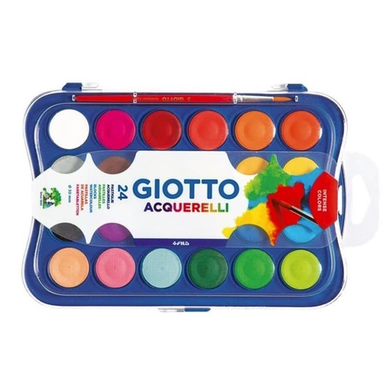 

KODE B5V5 Cat Air Giotto 24 Warna Watercolor GIOTTO Bonus Kuas