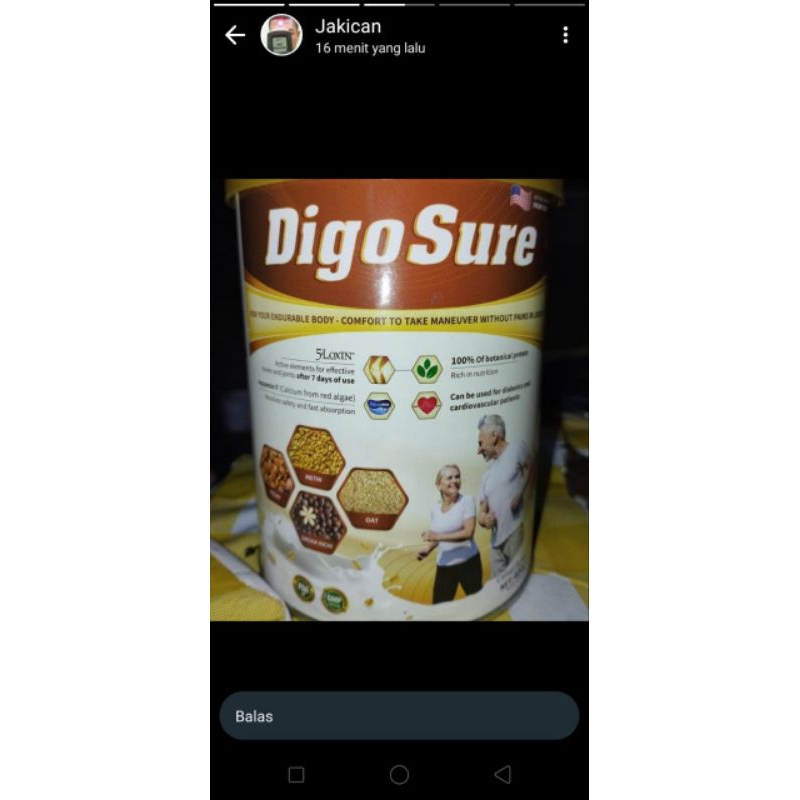 

Digosure gold susu kacang untuk sendi Dan Tulang 1 kaleng isi 400g Asli original BPOM