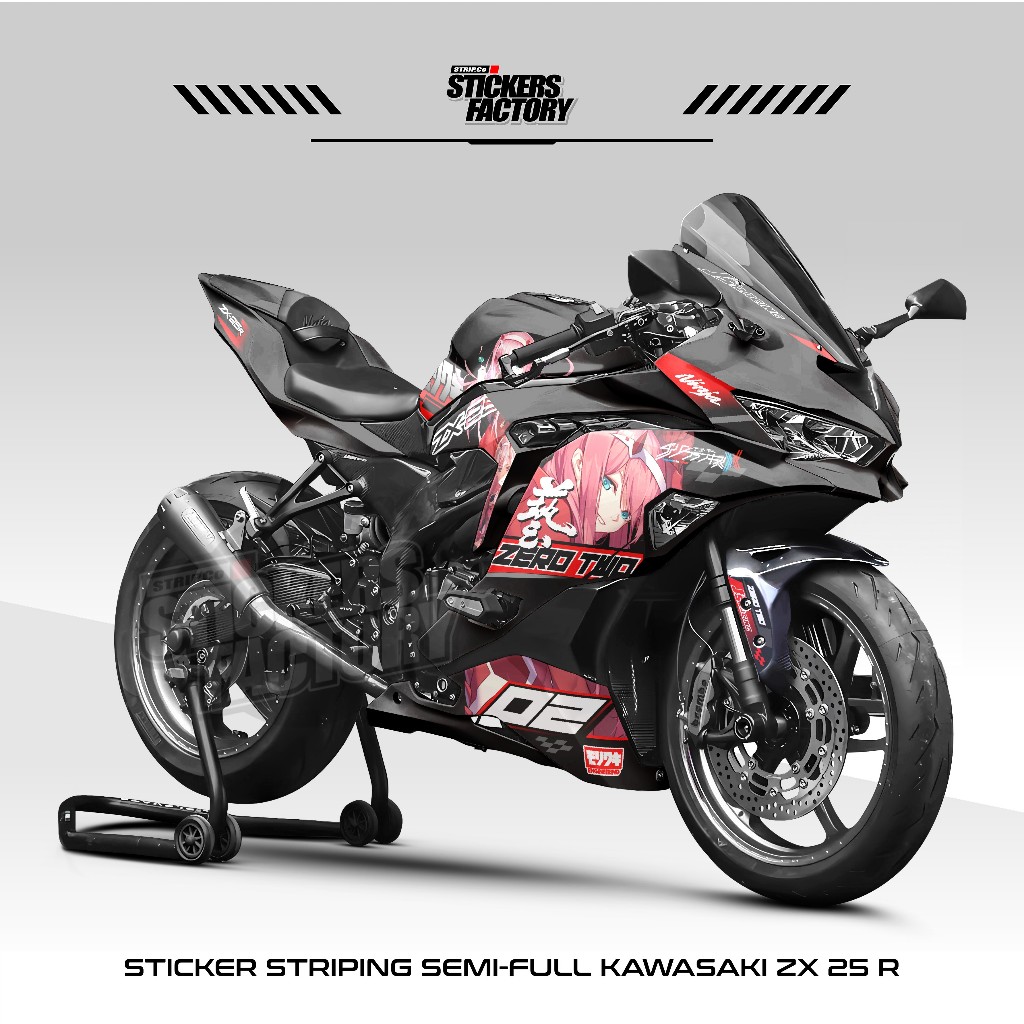STICKER STRIPING SEMIFULL KAWASAKI NINJA ZX25R / DECAL ZX25R / STIKER MOTOR ZX25 VARIASI / ZX25 / 10