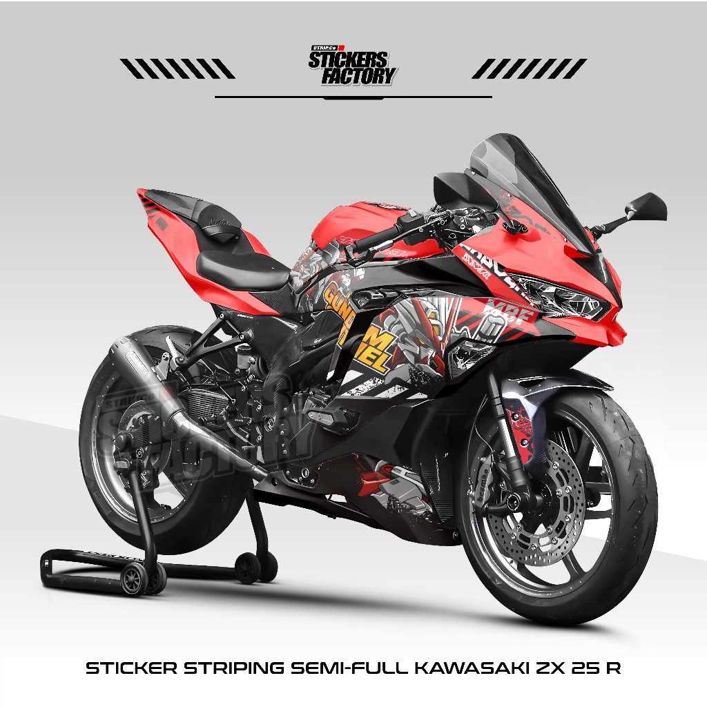 STICKER STRIPING SEMIFULL KAWASAKI NINJA ZX25R / DECAL ZX25R / STIKER MOTOR ZX25 VARIASI / ZX25 / 11