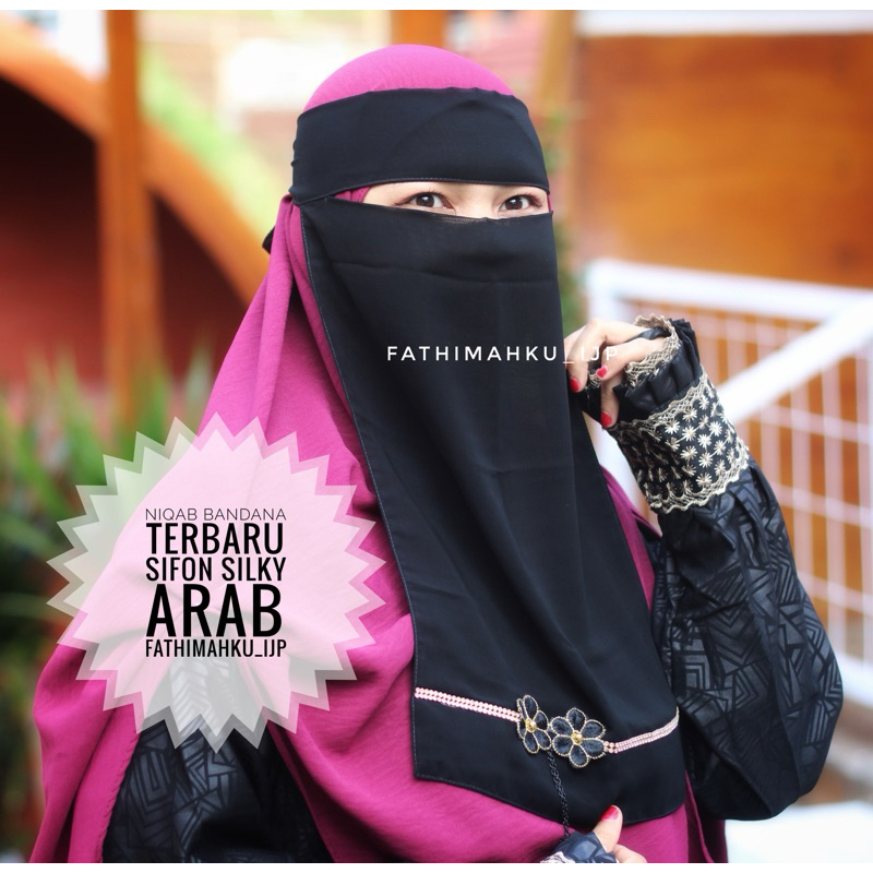 Niqab niqob Bandana Cadar sifon/Niqab anak dan ibu Couple Termurah