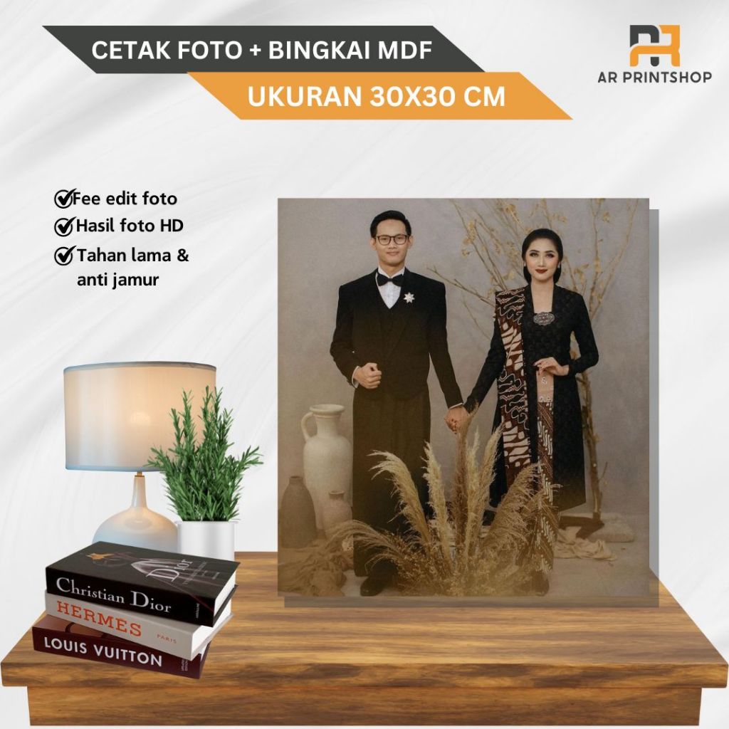 CETAK FOTO  30X30cm + BINGKAI MDF ,Cetak Foto Bingkai ,Cetak Foto MDF, Cetak Foto Custom