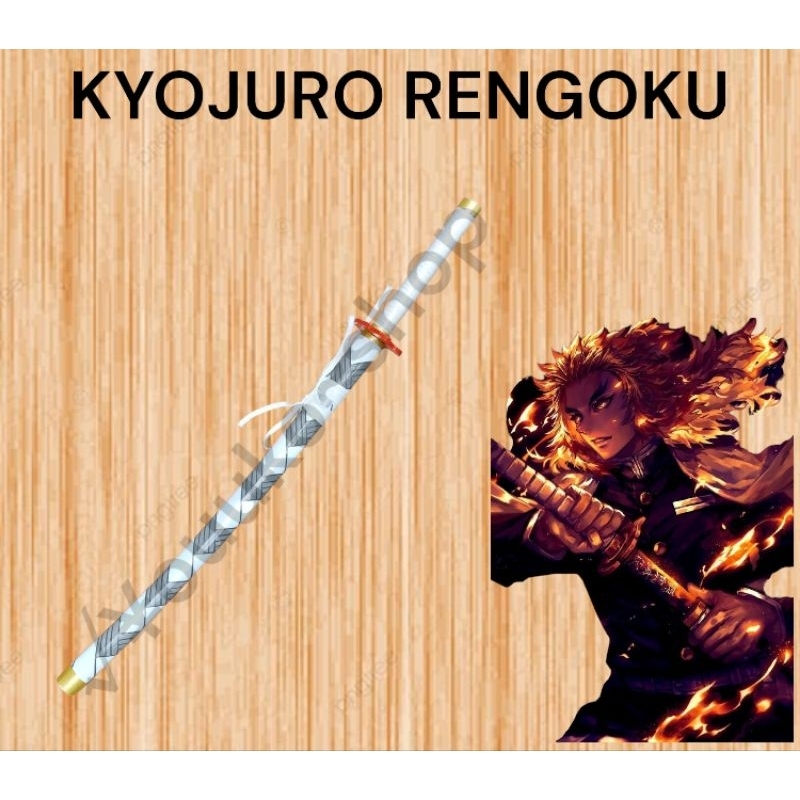 pedang kayu kyojuro rengoku kimetsu no yaiba