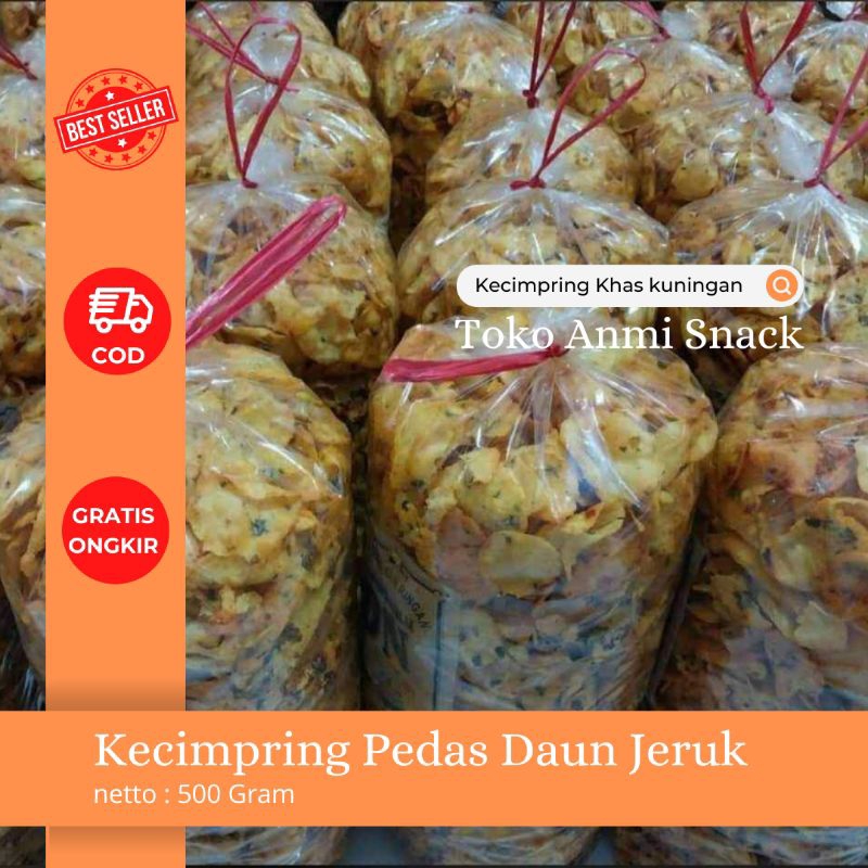 

Kecimpring / Comring / Gemblong Pedas Daun Jeruk Khas Kuningan 500 gram