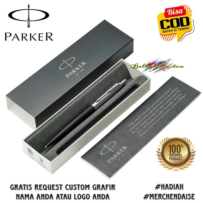 

PULPEN PARKER JOTTER XL MATTE BLACK CHROME TRIM BALLPOINT PEN GRATIS REQUEST CUSTOM GRAFIR NAMA ANDA ATAU LOGO ANDA COCOK UNTUK PEMAKAIAN PRIBADI ATAU UNTUK HADIAH SPESIAL MERCHANDISE PROMOSI ANDA