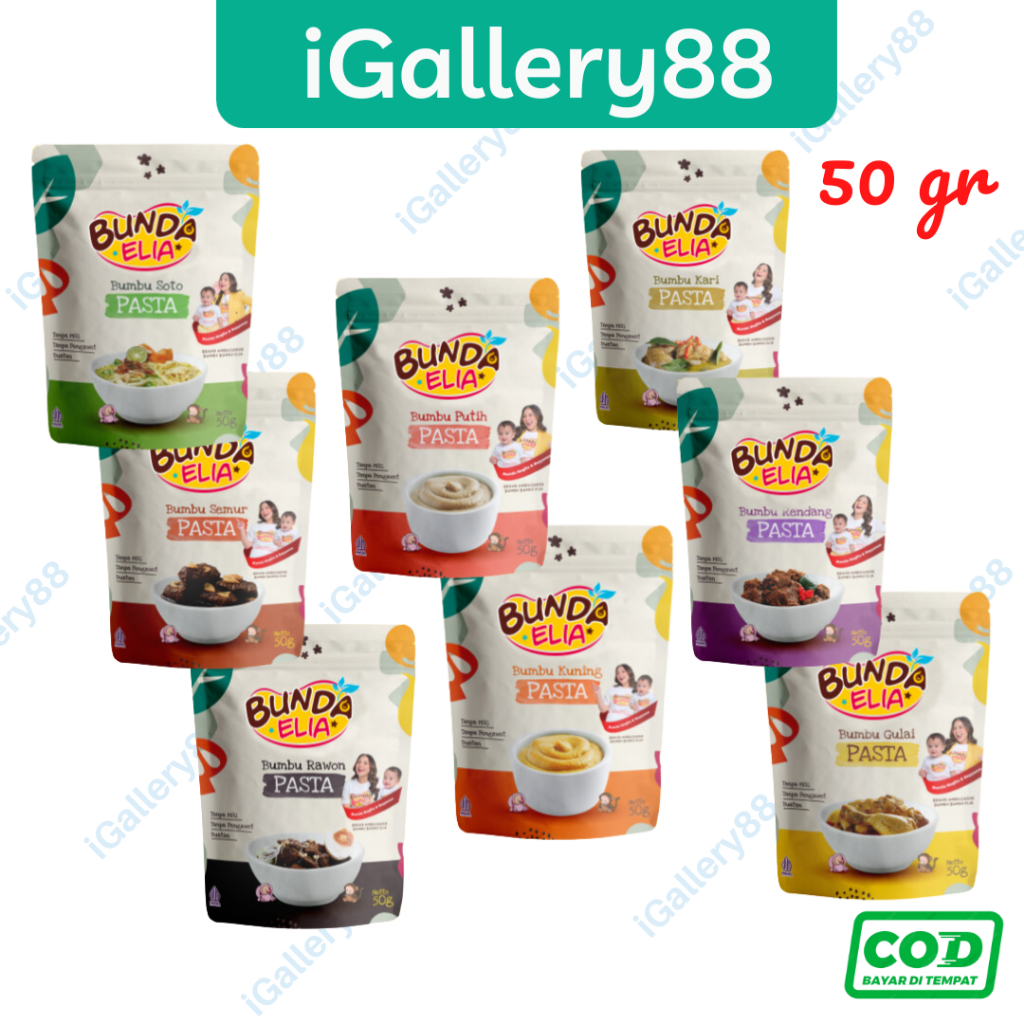 

Bumbu Bunda Elia Bumbu Basah Pasta Bumbu MPASI Bumbu Basah MPASI 50 Gram
