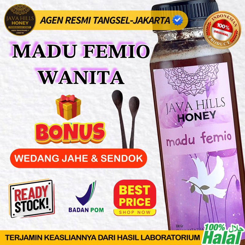 

Javahills MADU WANITA FEMIO 320gr keputihan promil mumtaz herbal asli | java hills