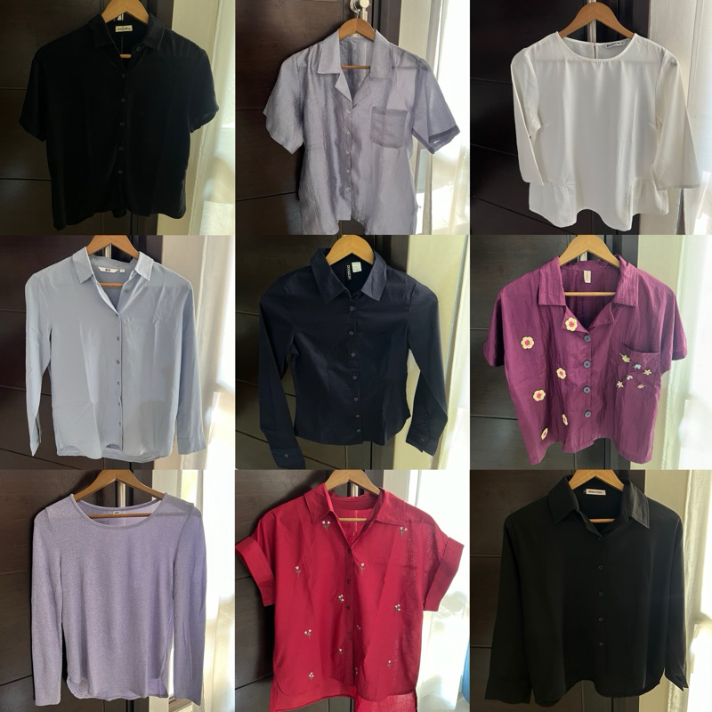 Preloved Shirt Kemeja, Long Sleeve Shirt Lengan Panjang, Blouse (H&M, Old Navy, Uniqlo, Abercrombie)