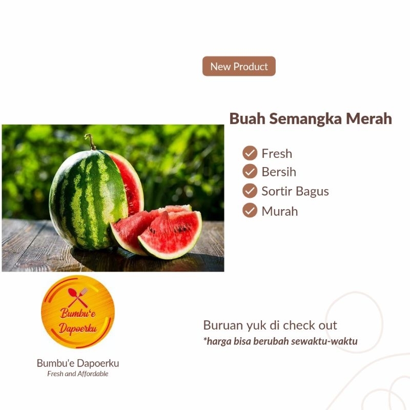 

Semangka Merah | Fresh Product | Kirim Instan