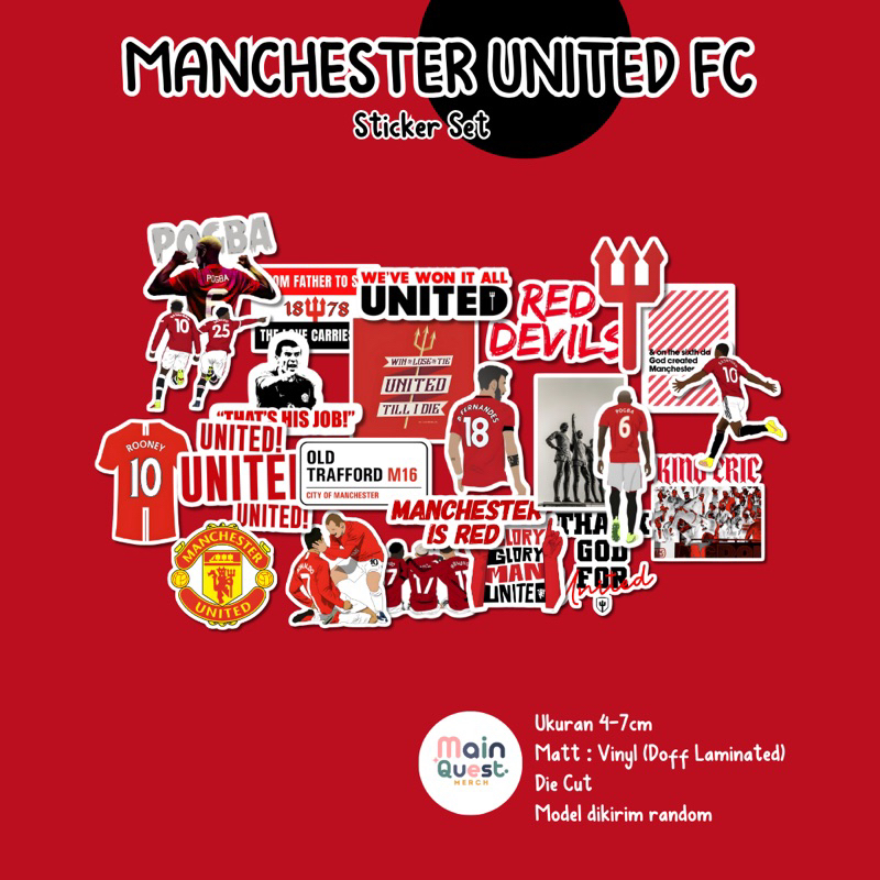 

Sticker Manchester United | Sticker Aesthetic / Sticker Tumblr / Sticker Laptop / Sticker Anti Air / Sticker Vinyl Die Cut / Sticker Kpop / Sticker Cute