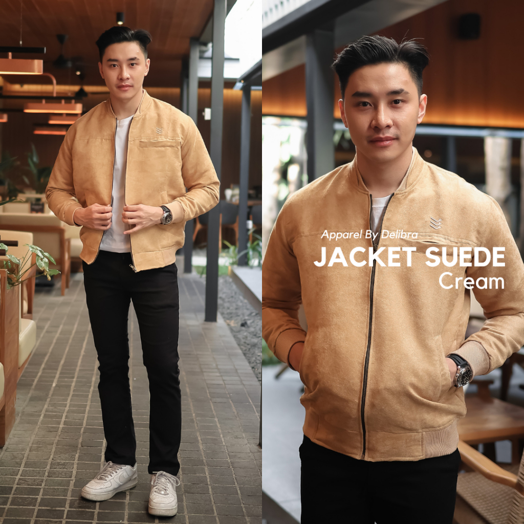Delibra Jaket Suede Cream