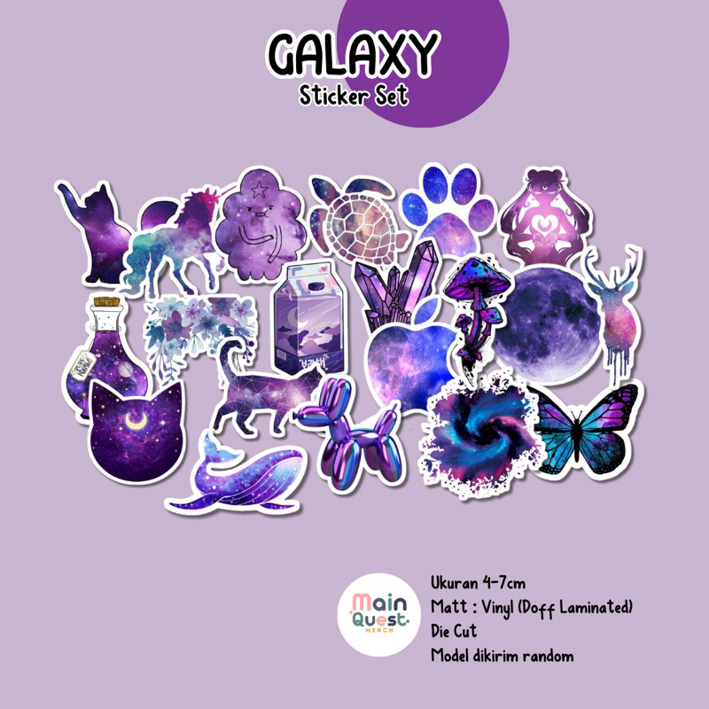 

Sticker Galaxy | Sticker Aesthetic / Sticker Tumblr / Sticker Laptop / Sticker Anti Air / Sticker Vinyl Die Cut / Sticker Kpop / Sticker Cute