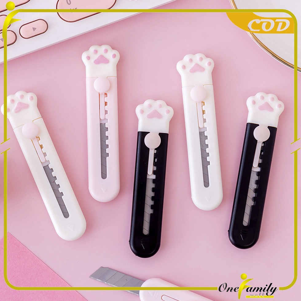 

Top Seller ONEC786 Cutter Mini Portable Pisau Pemotong Kertas Model Animal Kater Mini Cutter Unboxing Paket Silet Kecil Travelling