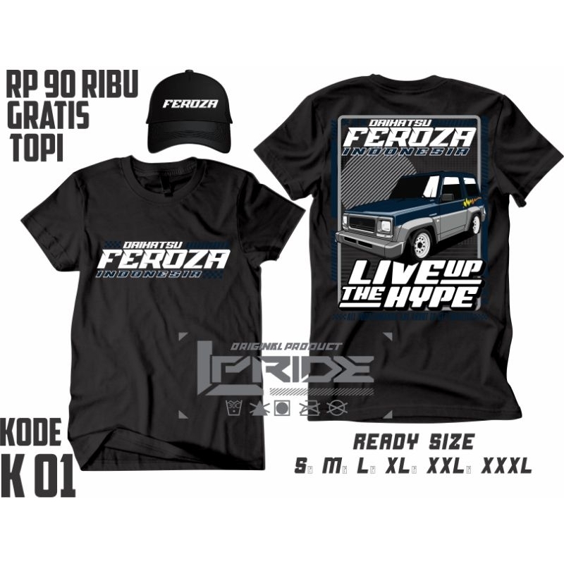KAOS MOBIL FEROZA FREE TOPI KUALITAS PREMIUM