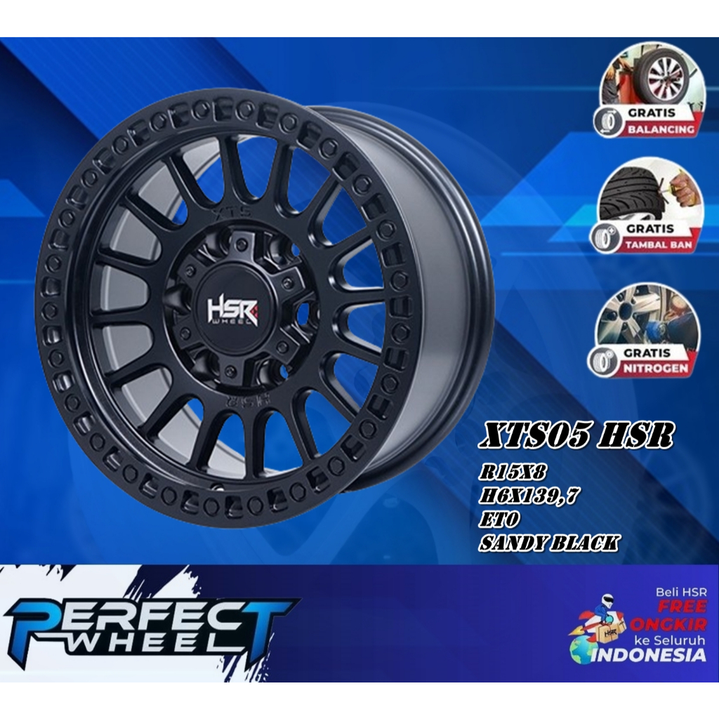 Velg Offroad Untuk Mobil Blazer Pajero Everest Merk HSR Tipe XTS05 Ring 15