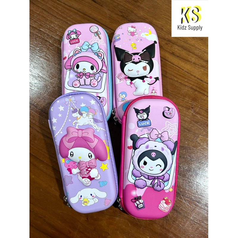 

HJK Tempat Pensil Labubu Kuromi Kotak Pensil Anak Perempuan Kuromi Hardcase 3D Timbul Gambar Unicorn