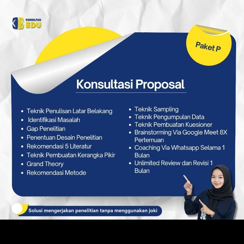 Kelas Bimbingan Konsultasi Proposal Skripsi/Tesis/Disertasi Terpercaya (Bab 1-3)