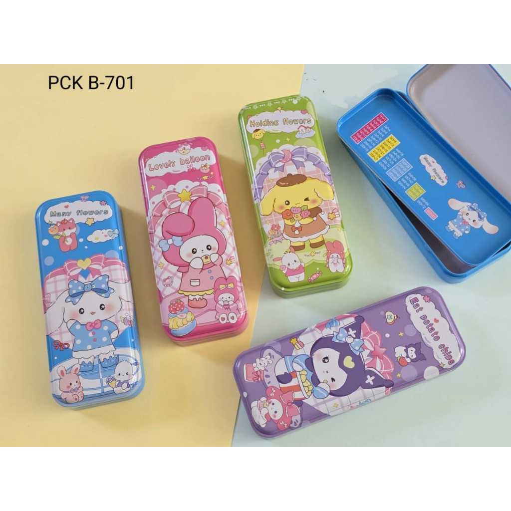 

[PCS] KOTAK PENSIL KALENG GAMBAR SANRIO MY MELODY KUROMI CINAMOROLL POMPOMPURIN / TEMPAT PENSIL ANAK LUCU