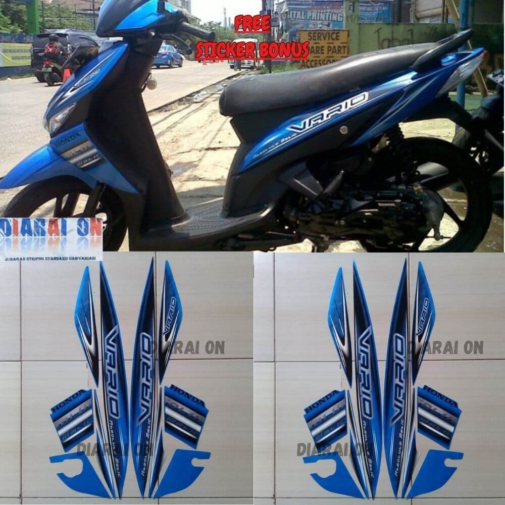 Striping Stiker Honda Vario 110 2007 2008 - Vario CW 110 Lama Biru Murah