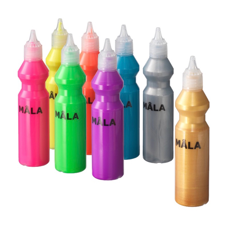 

PANAS Mala cat neongliter warna campuran cat mainan anak cat melukis cat menggambar cat mewarnai anak