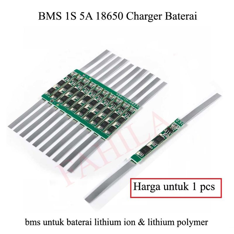 BMS 1S 5A 18650 Charger Baterai Lithium 18650