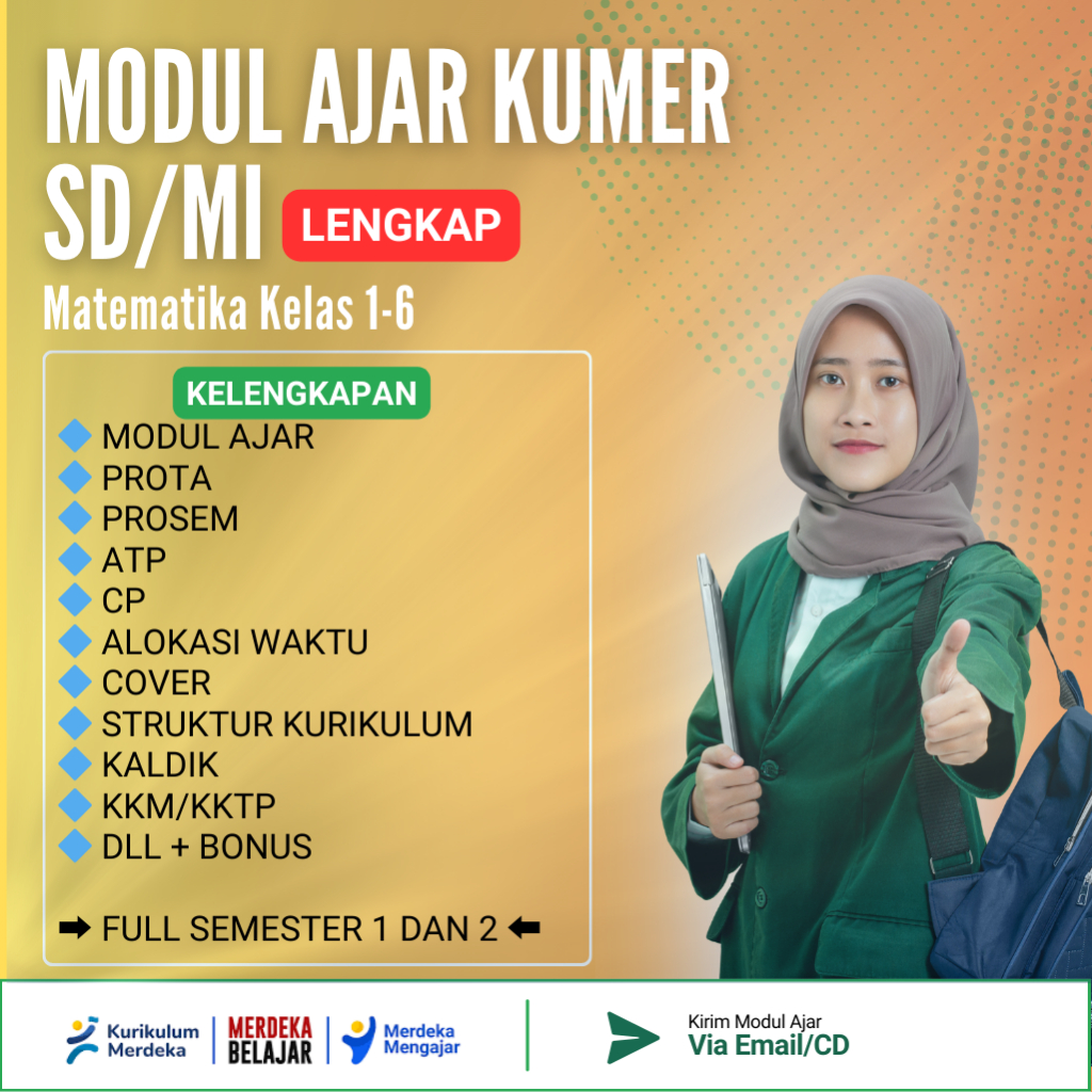 

Modul Ajar Matematika Kelas 1-6 Kurikulum Merdeka