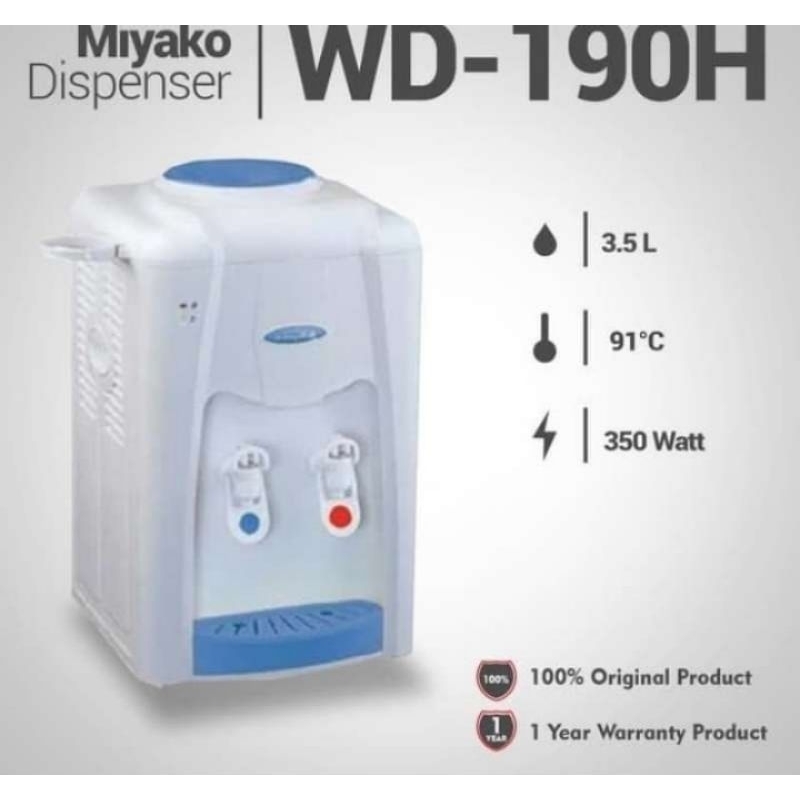 MIYAKO Dispenser WD-190 H WD190H 190H Water Dispenser Hot & Normal