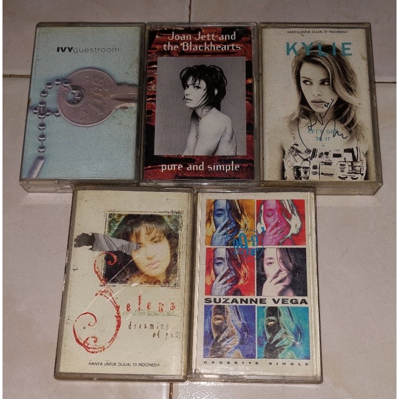 kaset barat IVY-Guestroom / JOAN JETT-Pure And Simple / KYLIE MINOGUE-Let's Get To It / SELENA-Dream