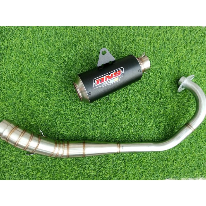 KNALPOT KOMPETISI DRAG FFA LEHER PATEN NON SAMBUNGAN ORIGINAL DNS 33 MODEL DOS BLACK COATING PORTING