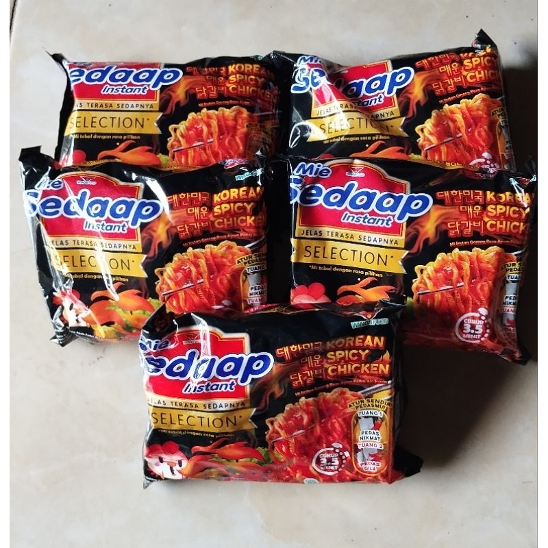 

MIE SEDAP GORENG Instan KOREAN SPICY CHICKEN( paket 5 bungkus)