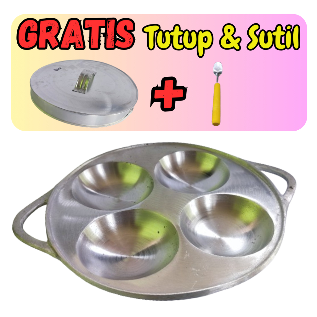 Cetakan Kue Serabi Kinca Solo Apem Selong Khamir Dorayaki, Bahan TEBAL Anti LENGKET - Sedang