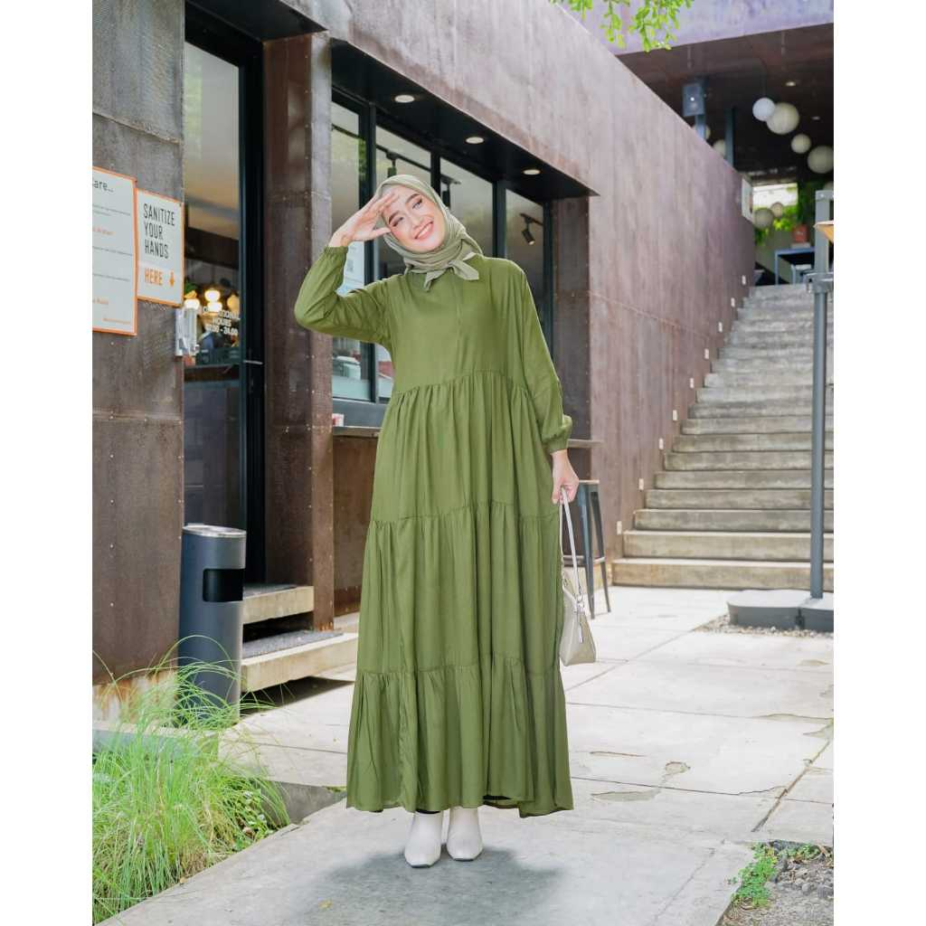JESICA Dres Wanita Baju Gamis Bahan Katun Rayon Uniqlo