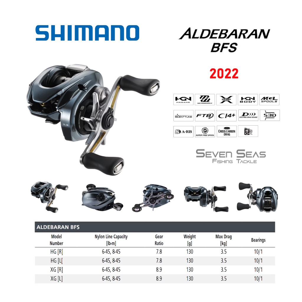 Shimano Aldebaran BFS 2022 Ultimate Finesse BC Reel Bait Casting Reel Pancing