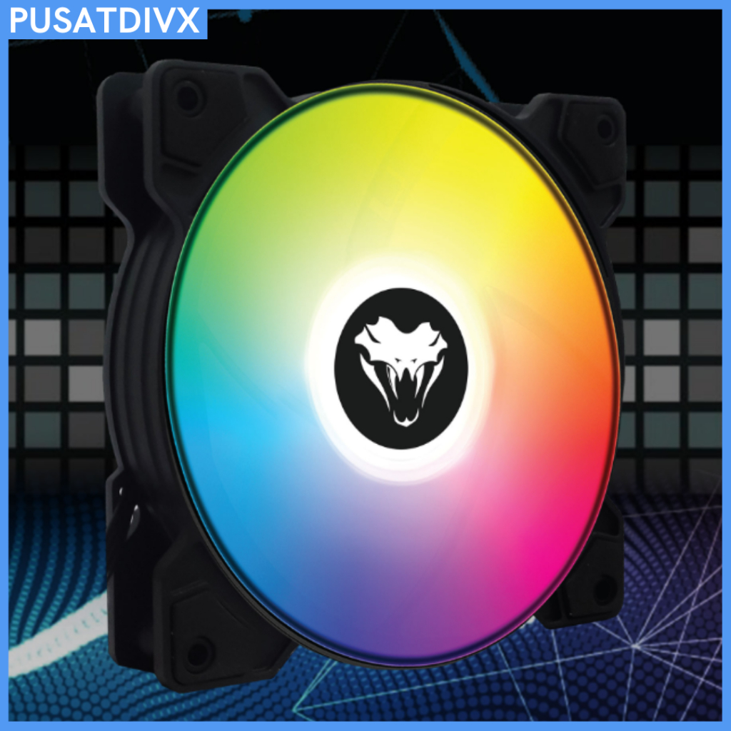 VENOMRX FIXED RGB FAN CASE 12CM 120MM KIPAS PC MOLEX DESKTOP CASING