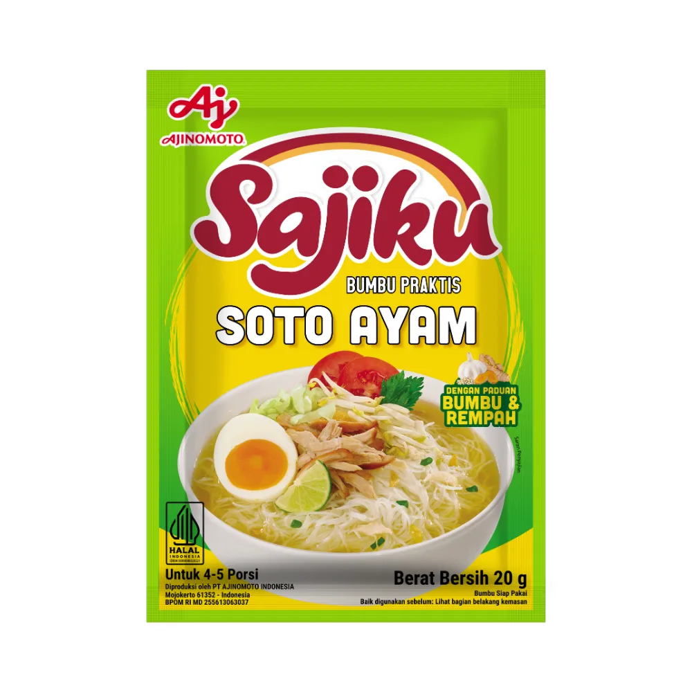 

Sajiku Bumbu Praktis Soto Ayam 20gr (4 pcs)