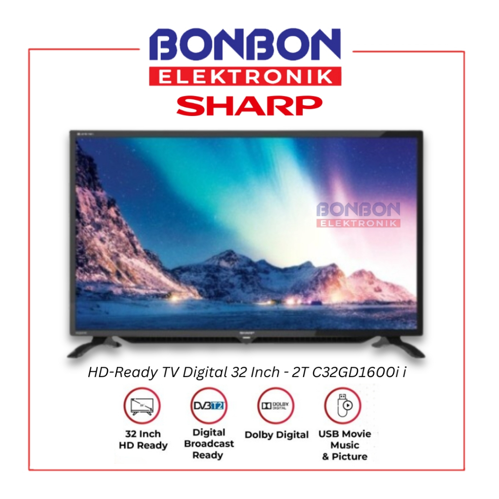 Sharp LED Digital TV 32 Inch 2T-C32GD1600I / HD Ready 2T-C32GD1600I