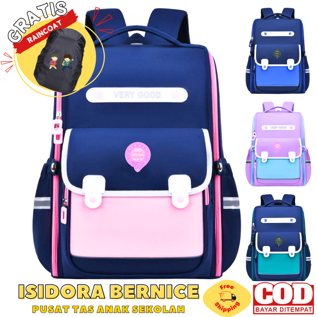 PTAS - Tas Sekolah Anak Perempuan Anak Laki Laki Model Tabung Fiber Model Terbaru