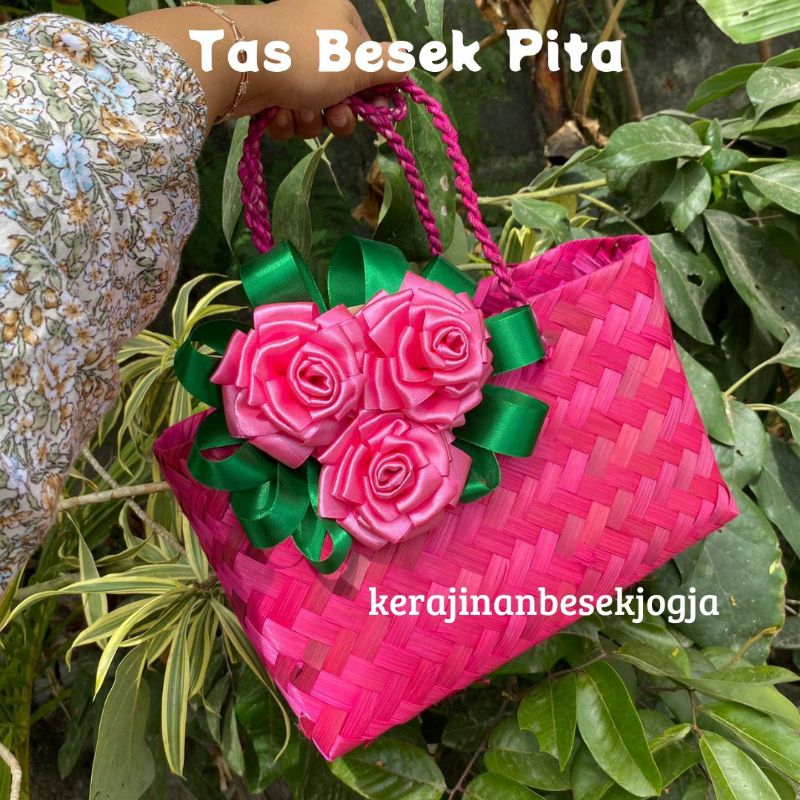 

TAS BESEK 27X10 T 16CM WARNA PITA | tas anyanan tas cantik hampers kue keringtas kain tas makanan goodie bag cantik