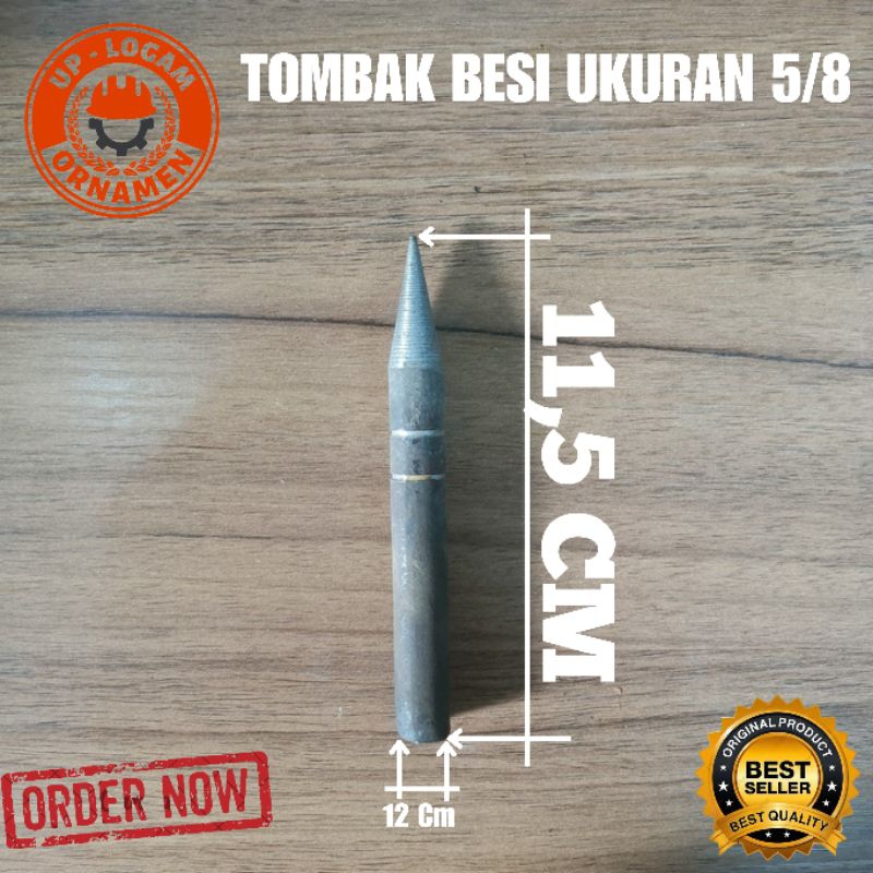 Tombak Besi Beton Ukuran 12 Full  / Ornamen Pagar / Tombak Virkan Aksesoris pagar