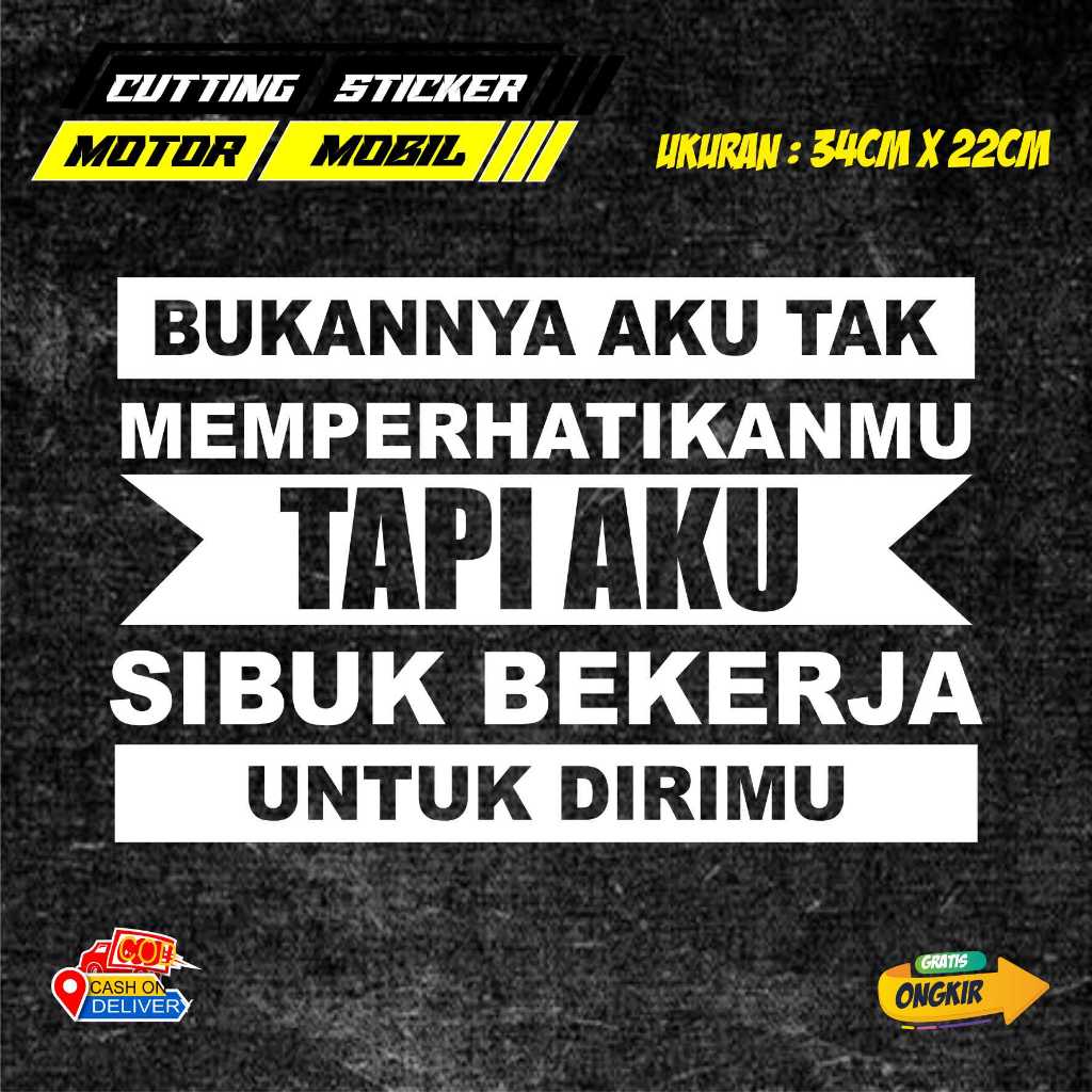 STIKER KATA KATA UNTUK MOBIL TRUCK/PICKUP/L300 STIKER KATA KATA KEREN