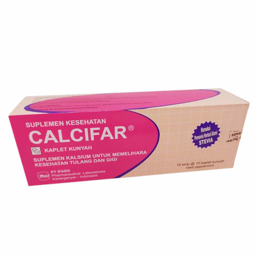 Calcifar Box 100's Tablet Ifars - Kalsium / Vitamin Tulang Dan Gigi