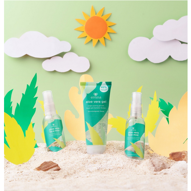 EMINA ALOE VERA GEL - Pelembap Lidah Buaya Multifungsi ❤ jselectiv ❤ EMINA - ORI✔️BPOM✔️COD✔️