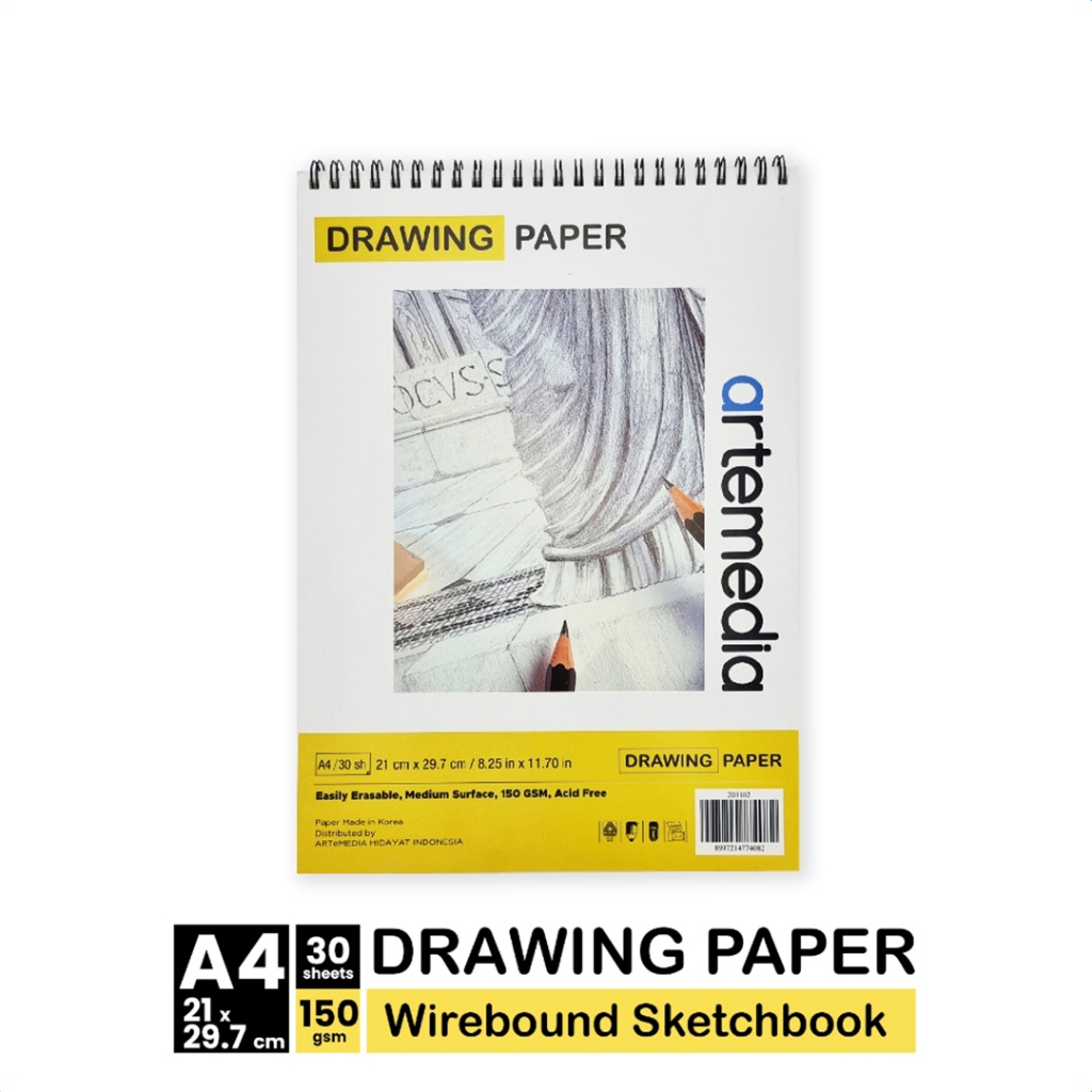 

Drawing Paper Sketch Book A4 150GSM 203102 Wire Bound ARTEMEDIA / Buku Gambar / Buku Sketsa