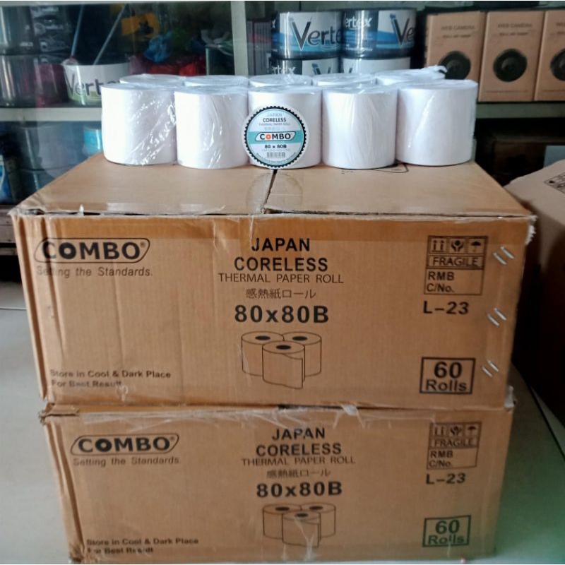 

kertas thermal 80x80b combo per bks isi 5..