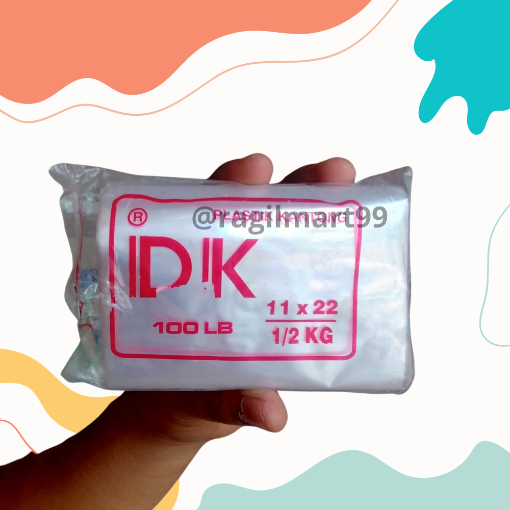 PLASTIK BENING DK UKURAN 0,5 KG / PLASTIK 1/2 KG KEMASAN ISI 100