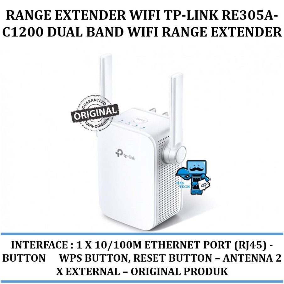 Range Extender WiFi TP-LINK RE305A-C1200 Dual Band WiFi Range Extender