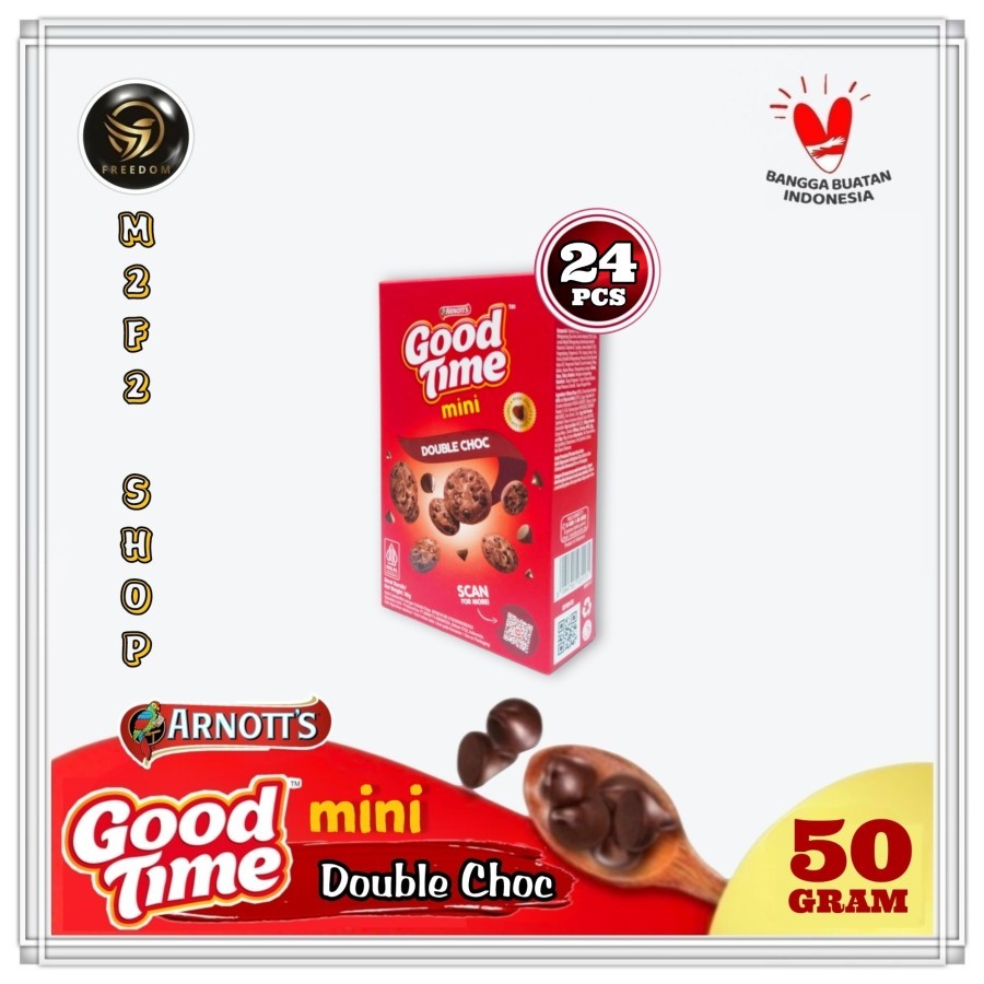 

Good Time MINI Double Choco Chips Cookies | Kukis Cokelat - 50 gr (Kemasan 24 Pcs)