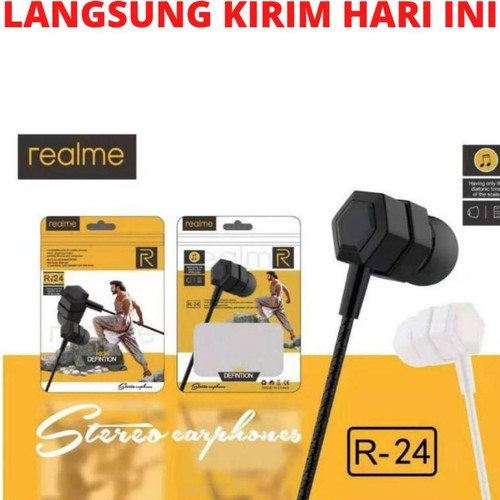 RMR - Headset Hf Realme R24 Super Bass Stereo C11 HandSfree R 24 Earphone